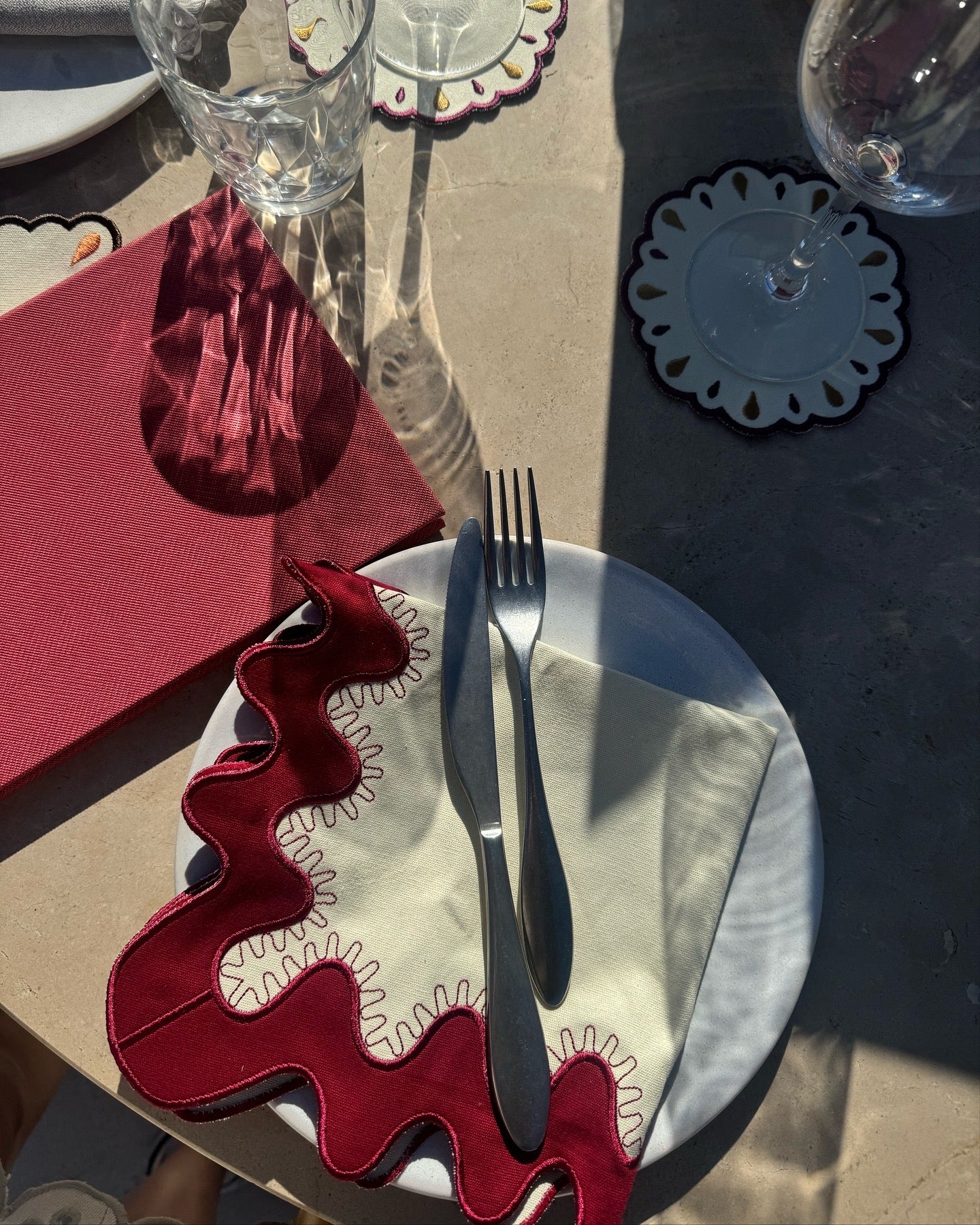 Lots 4 sets de table grenade