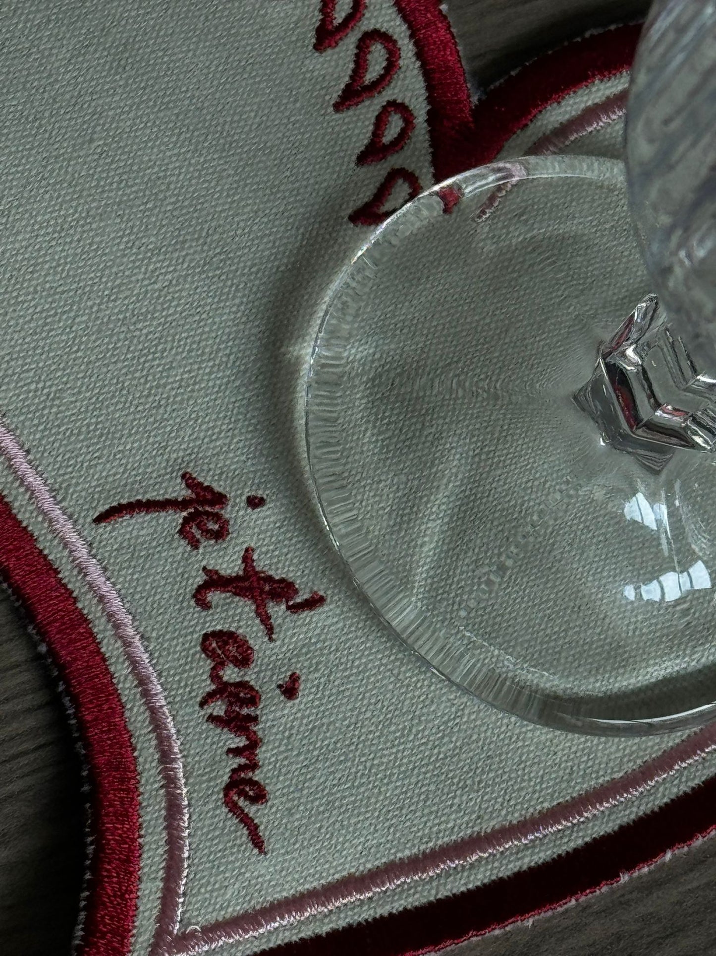 Dessous de verre "je t’aime”