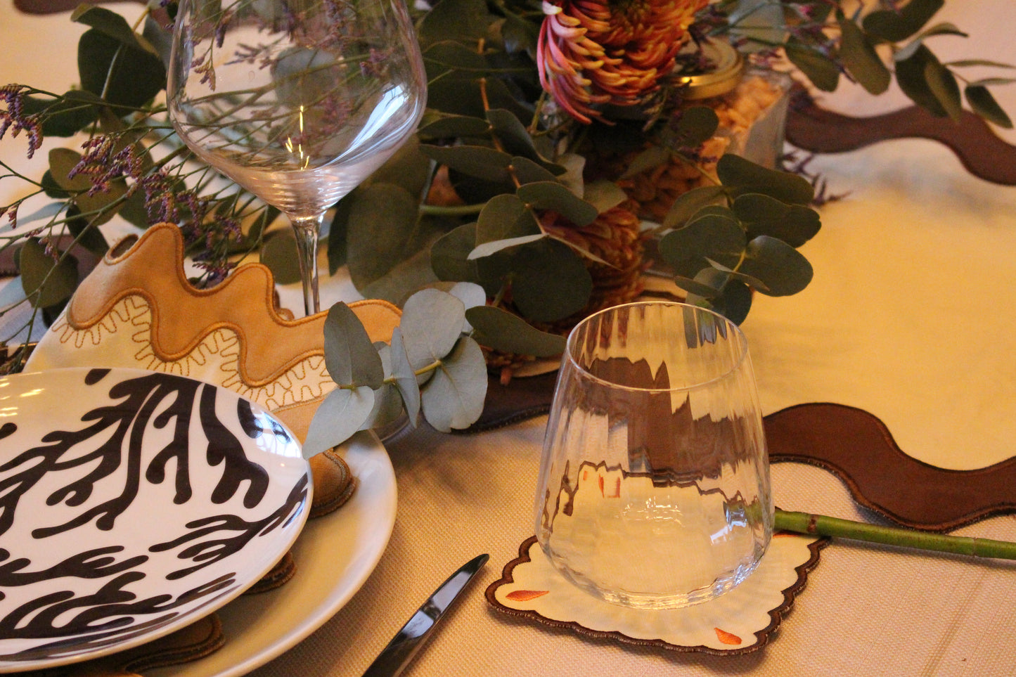 Dessous de verre marroné