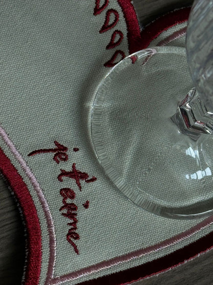 Dessous de verre "je t’aime”